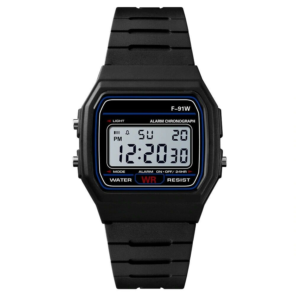 casio men's f91w 1 classic black digital resin strap watch