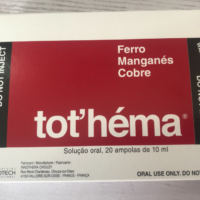 tot'hema liquid iron 20 x 10ml manganese anemia treatment ampoules